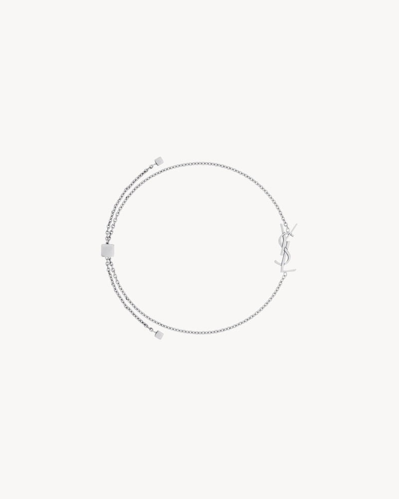 SAINT LAURENT CASSANDRE BRACELET IN 18K GREY GOLD outlook