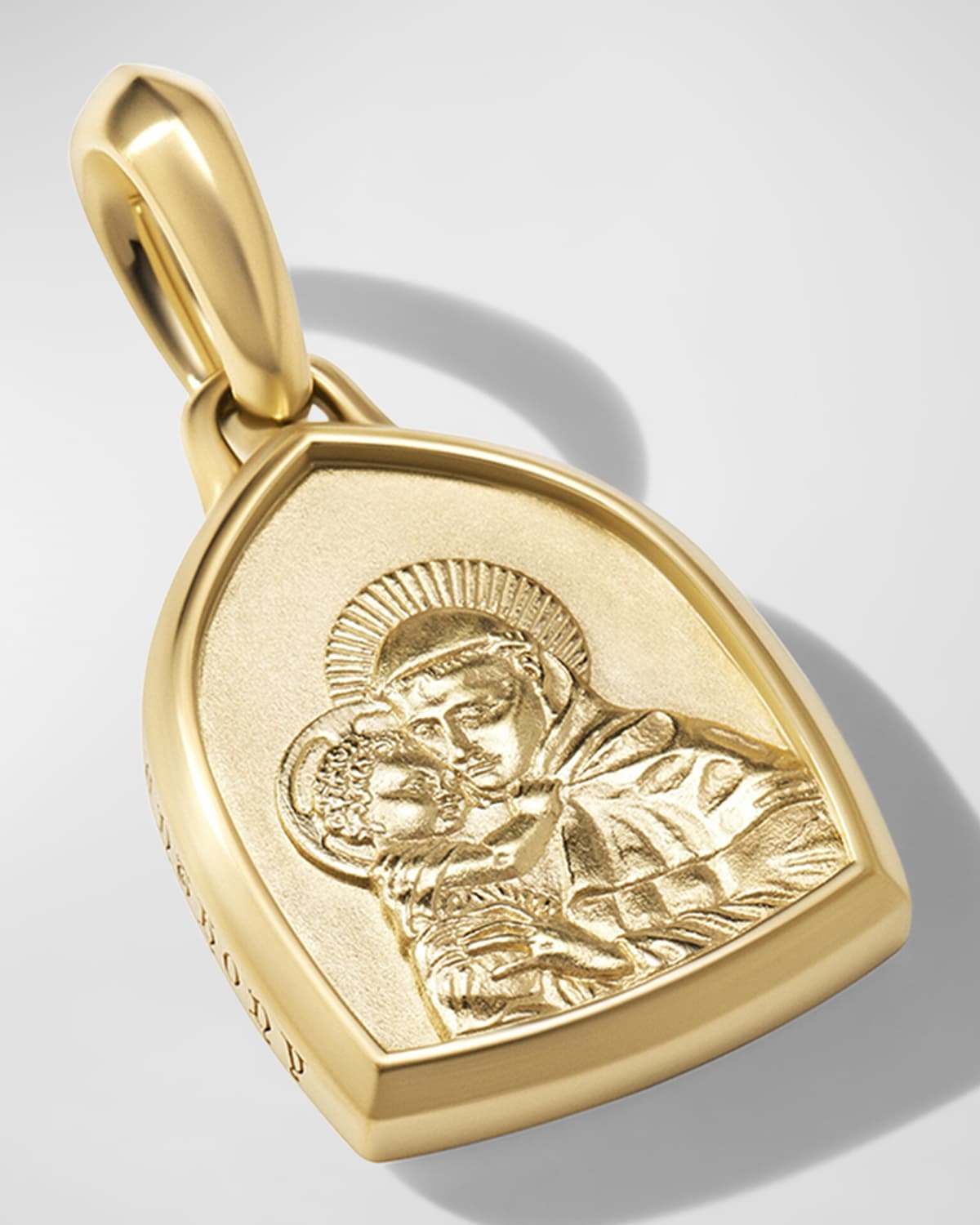 Men's St. Anthony Pendant in 18K Gold, 21.8mm - 2