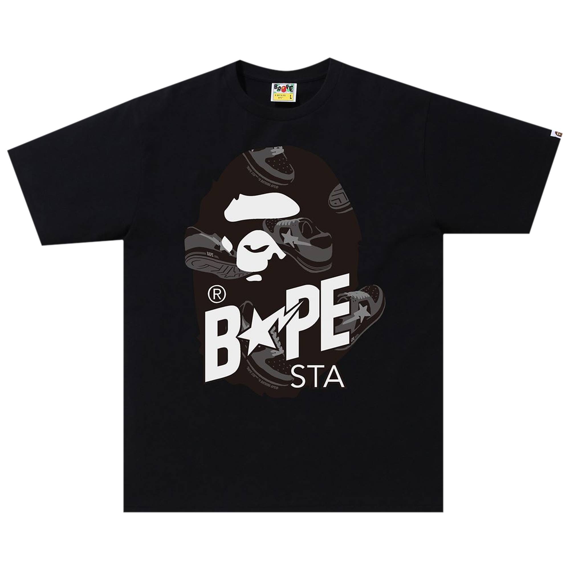 BAPE Random Bape Sta Ape Head Relaxed Tee 'Black' - 1