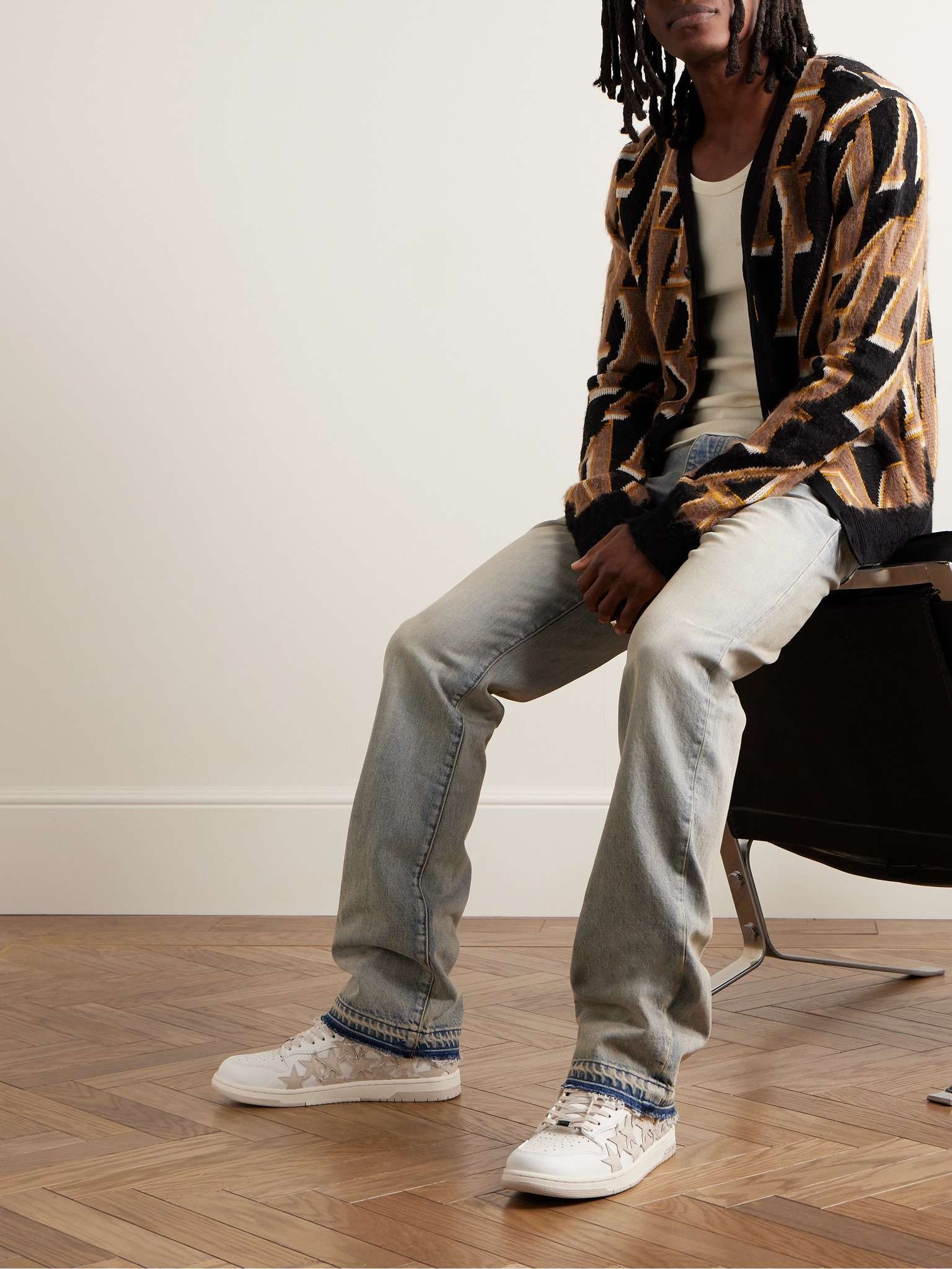 AMIRI Stars Low Appliquéd Leather Sneakers | REVERSIBLE