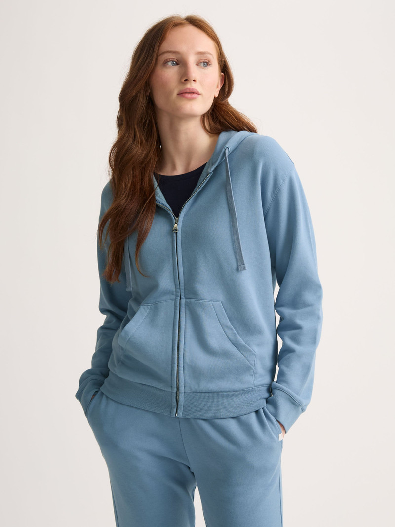 Derek Rose Women's Hoodie Quinn Cotton Modal Soft Denim Blue outlook