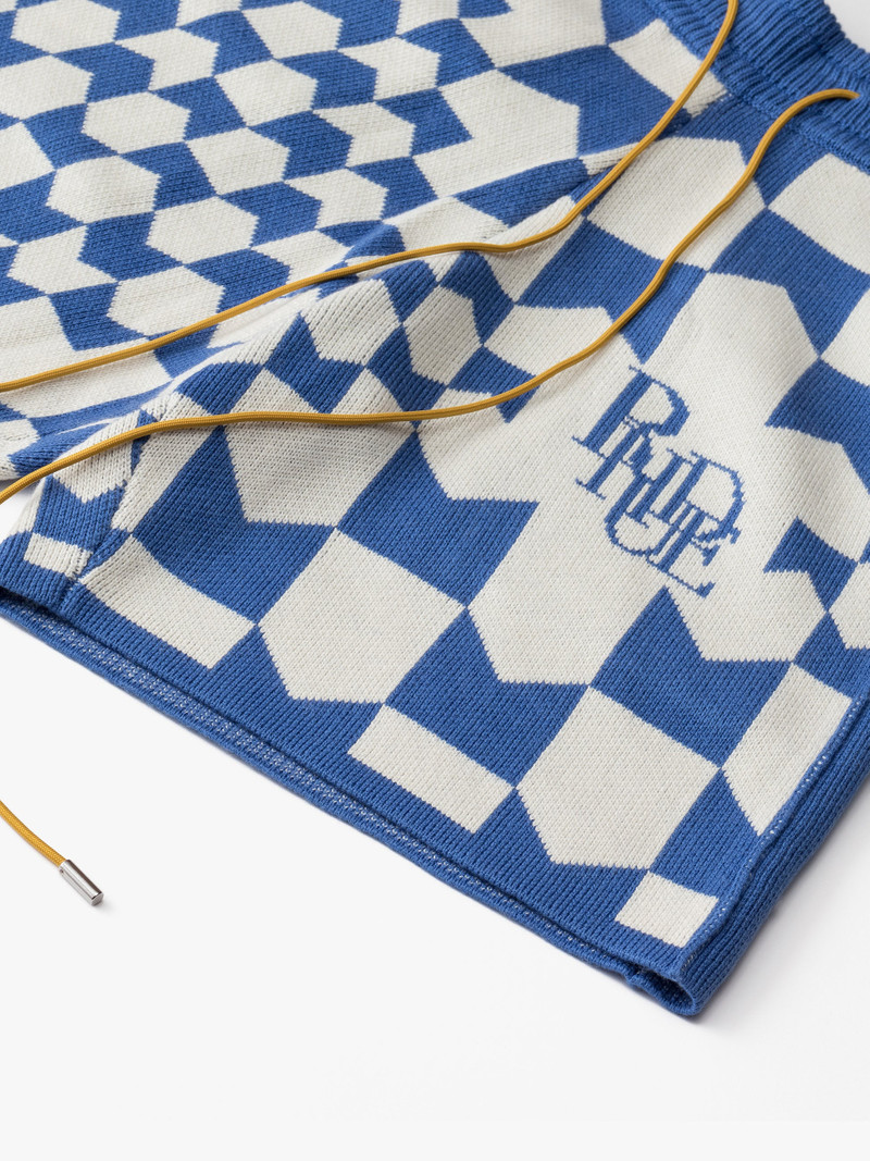 RHACING CHECKERED KNIT SHORT 3