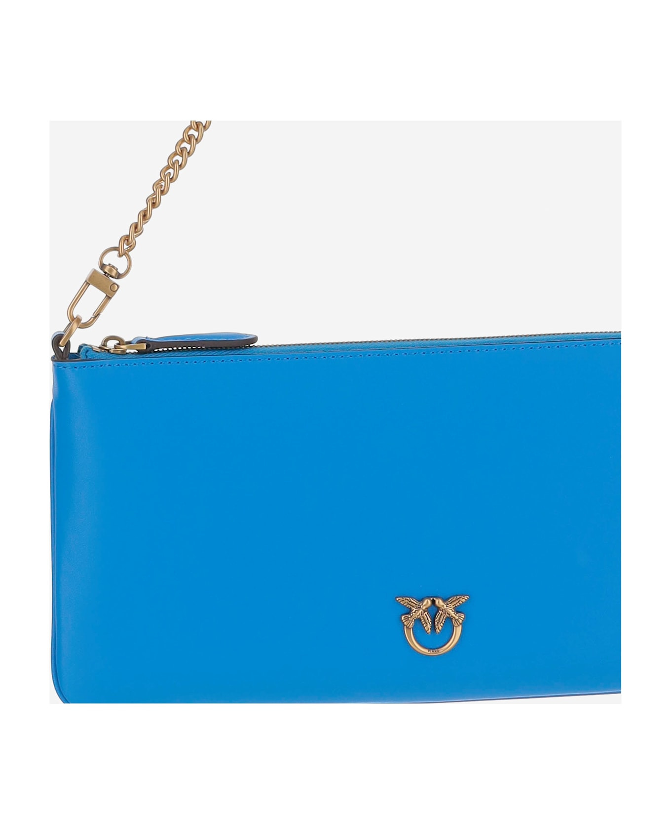 Leather Clutch Bag With Logo - 3