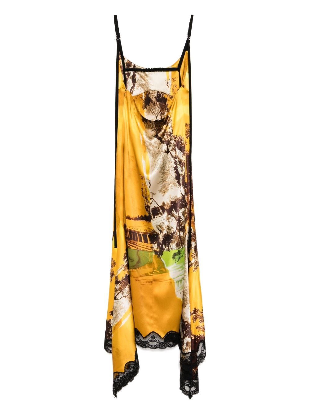 printed slip dress - 2
