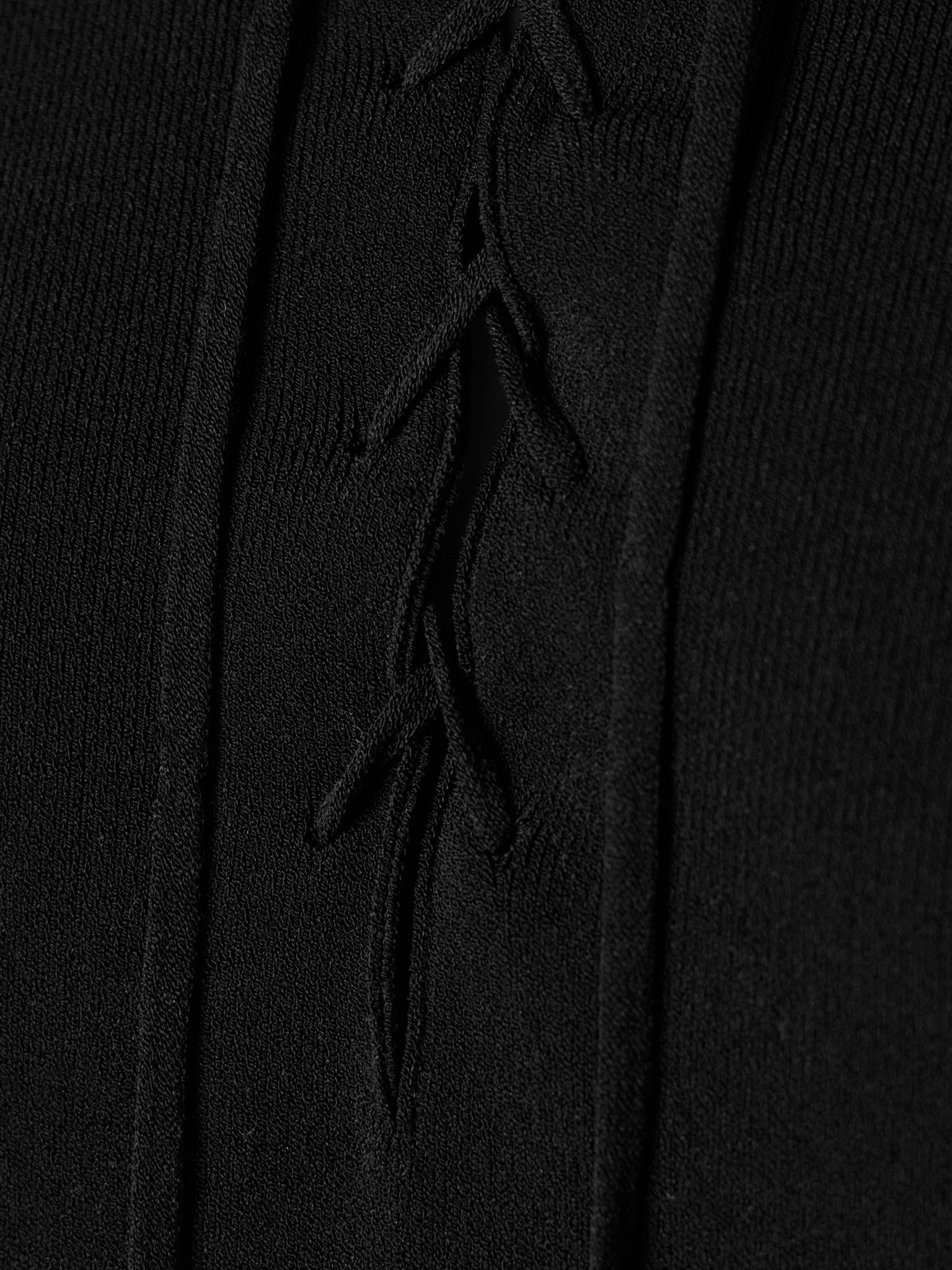Palma lace-up jersey mini dress Black - 4