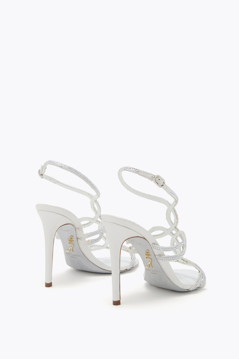 RENE CAOVILLA DALILAH WHITE SANDAL 105 outlook