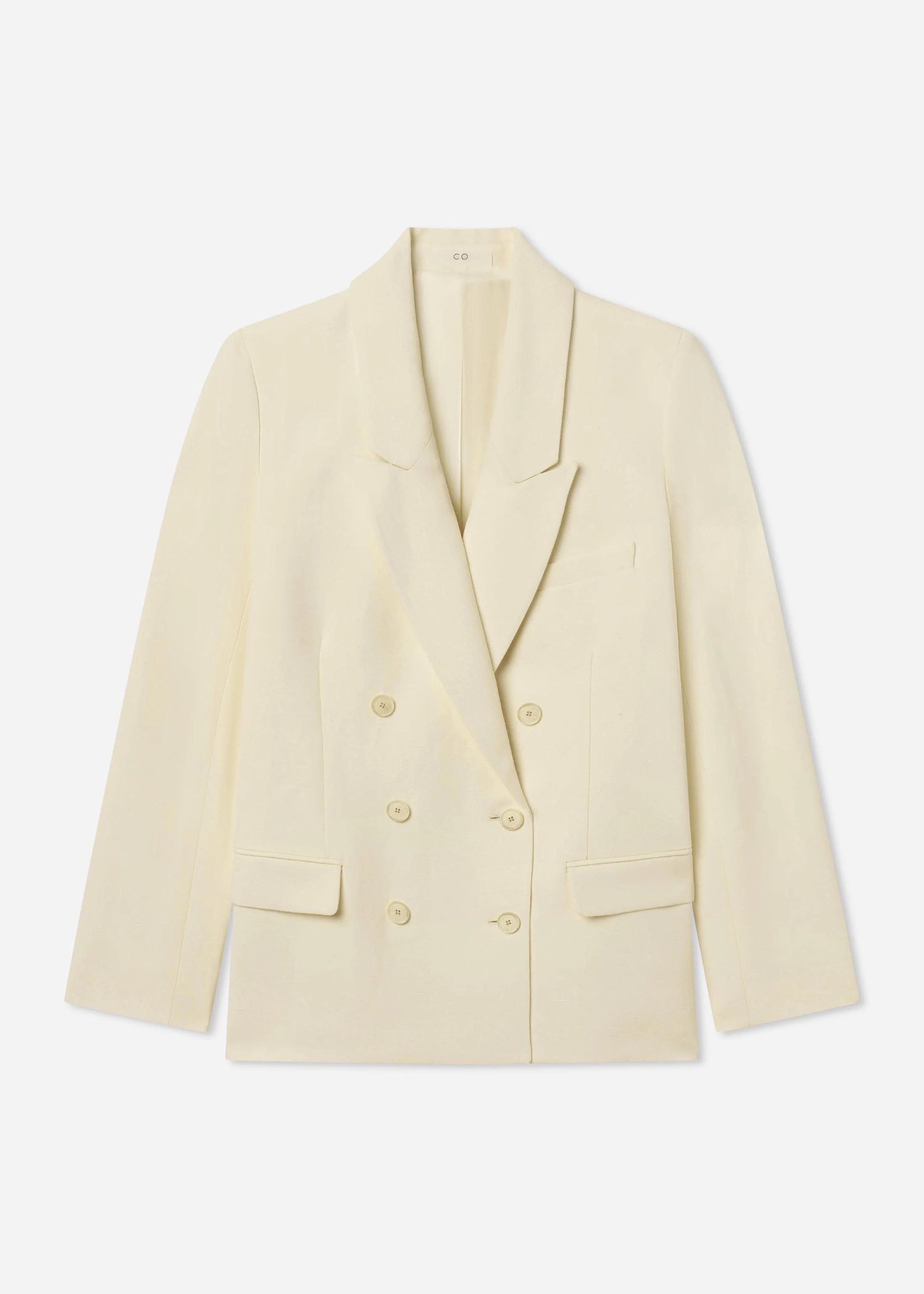 Double Breasted Blazer in Linen - 1