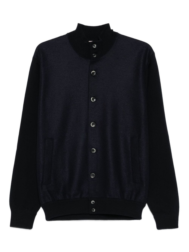 button-front high-neck cardigan 1