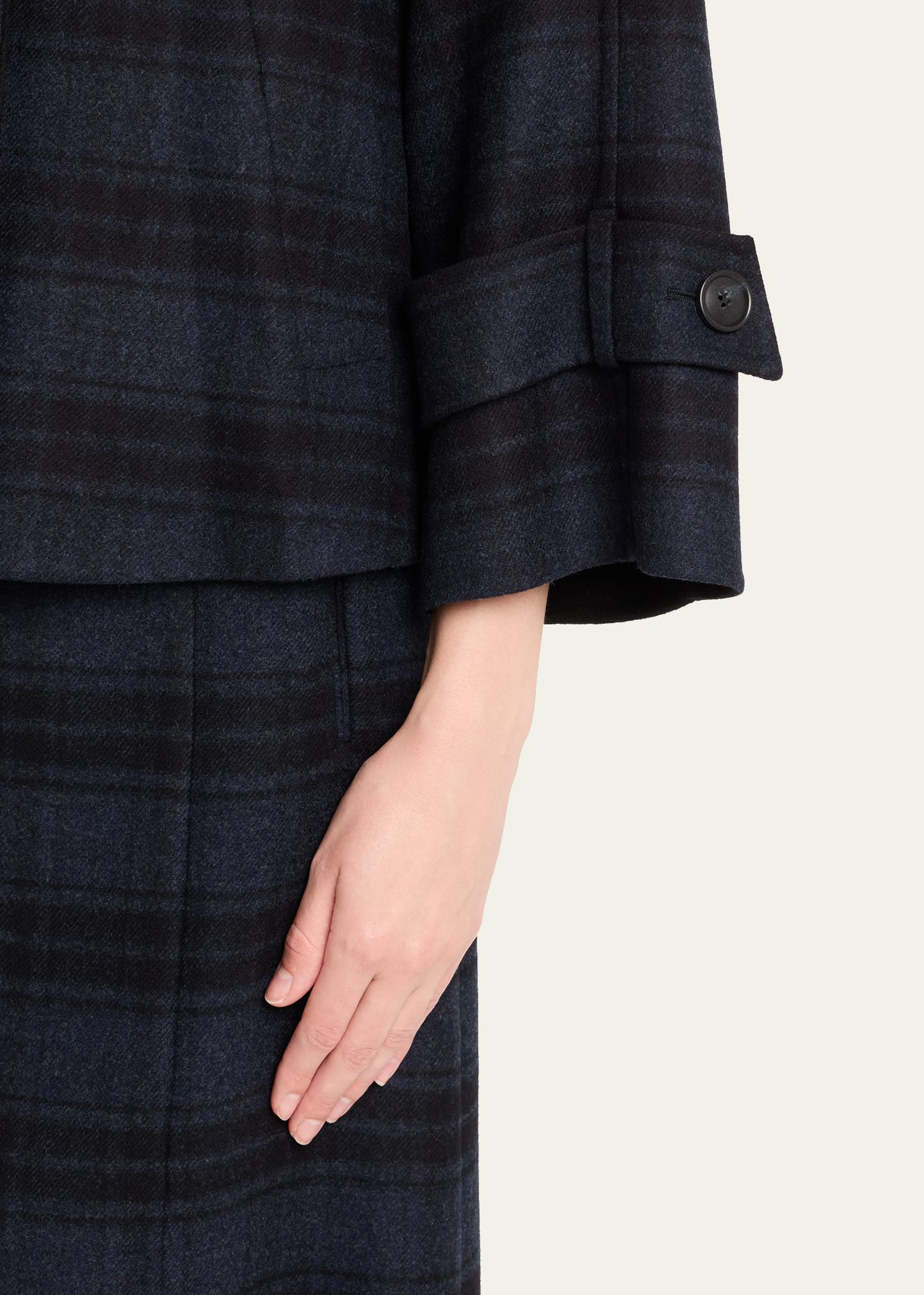 Alisa Check Wool Double Face Jacket - 5