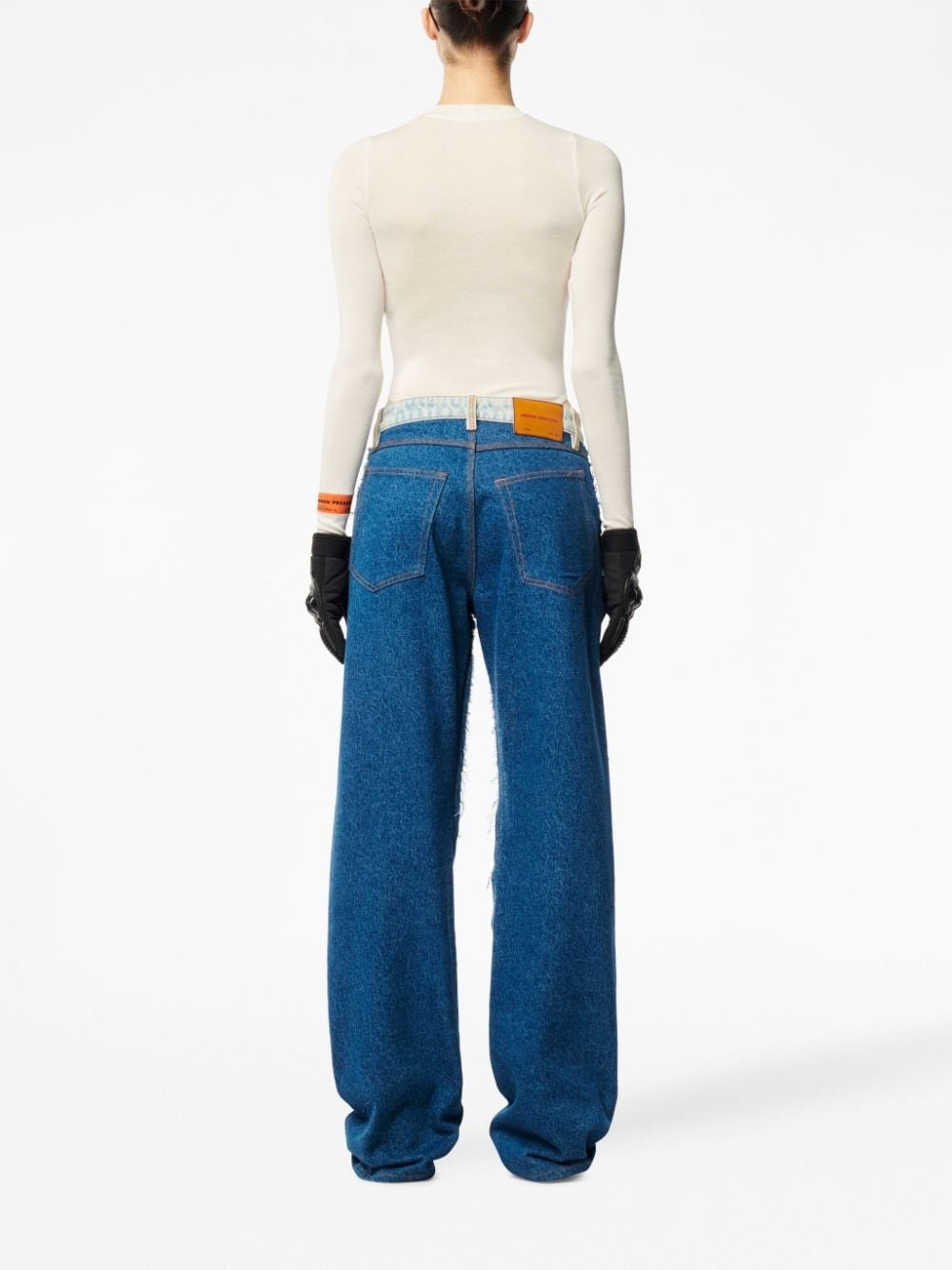 mid-rise panelled jeans - 4