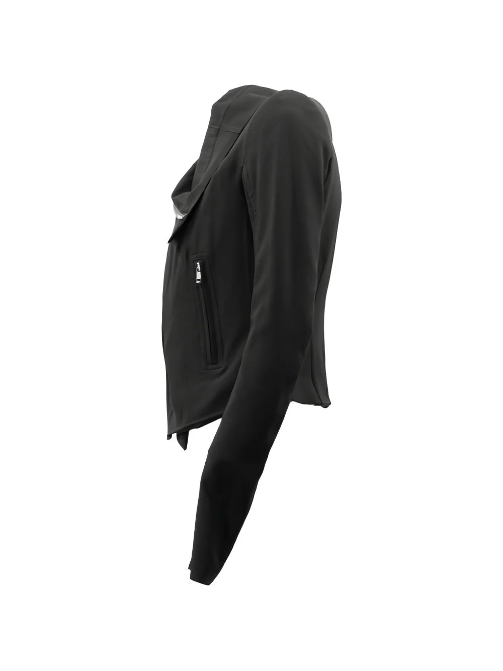 asymmetric-zip funnel-neck jacket - 1