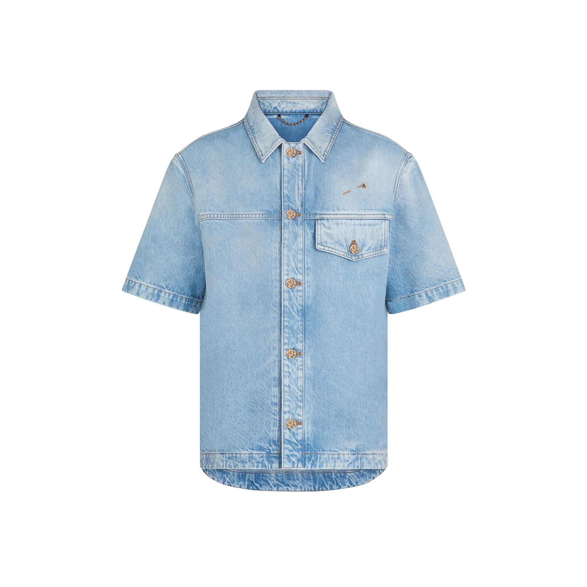 Denim Short-Sleeved Shirt - 1