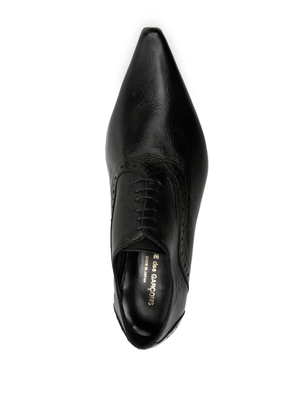 kitten heel pointed-toe brogues - 4