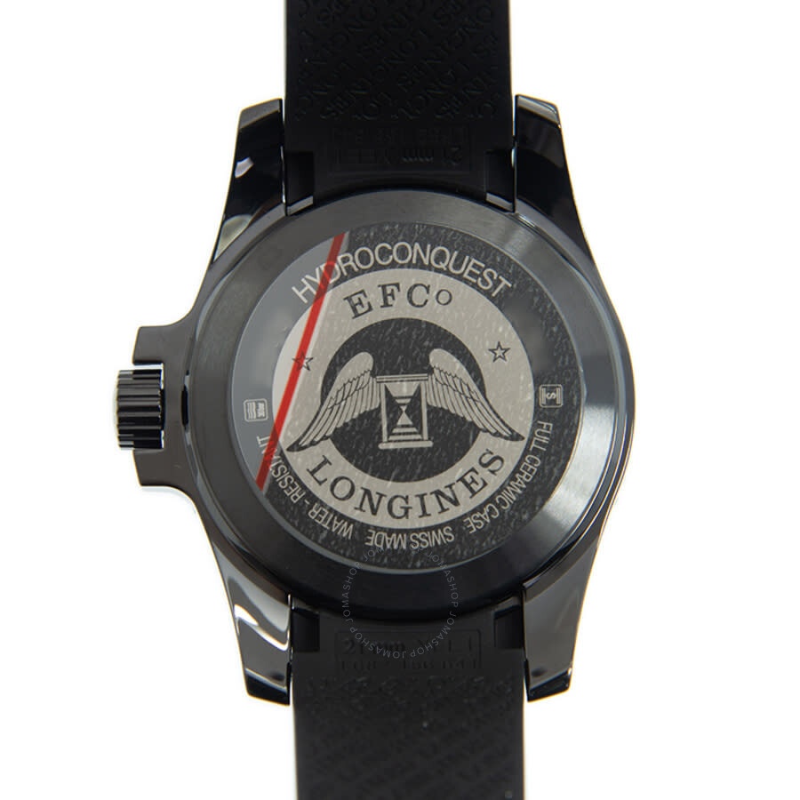 Longines Hydroconquest Automatic All Black Ceramic Men's 43mm Watch L37844569 - 4