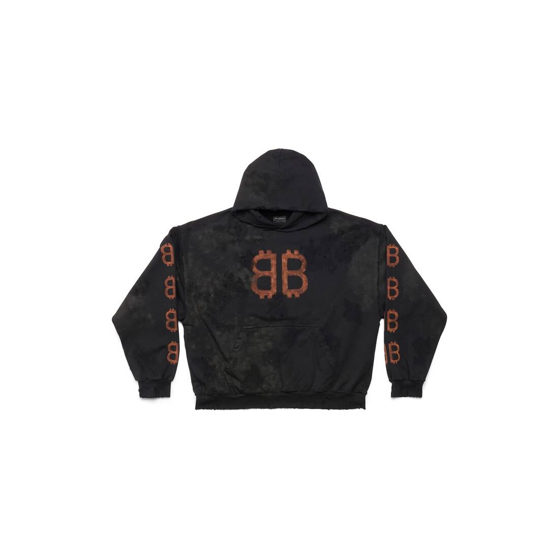 Crypto Hoodie Medium Fit in Black Faded - 1