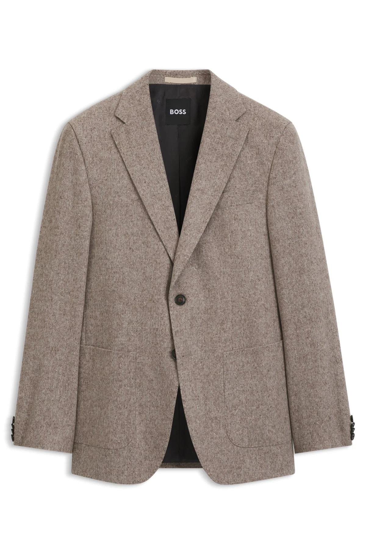HERRINGBONE SLIM-FIT BLAZER IN A RICH WOOL BLEND - 1