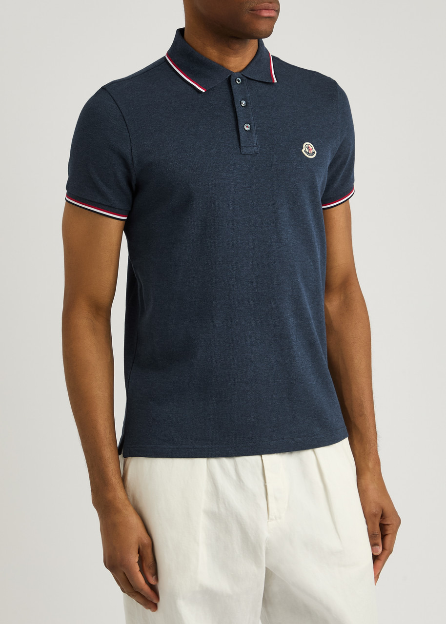 Moncler Logo-appliquéd Piqué Cotton Polo Shirt - 2