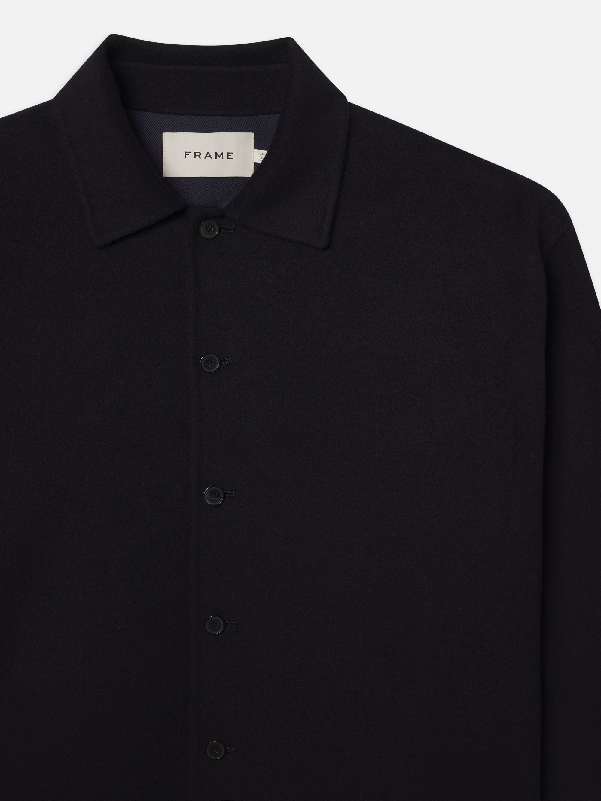 Double Face Shirt Jacket in Dark Navy - 2