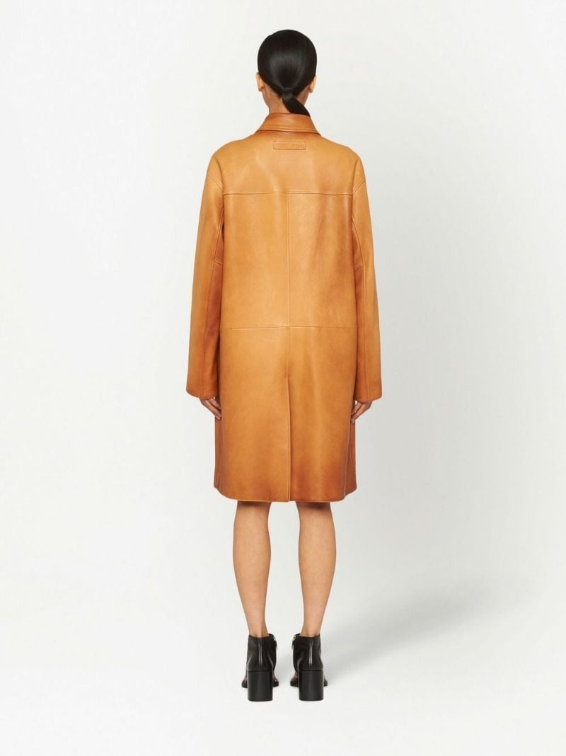 nappa leather coat - 4