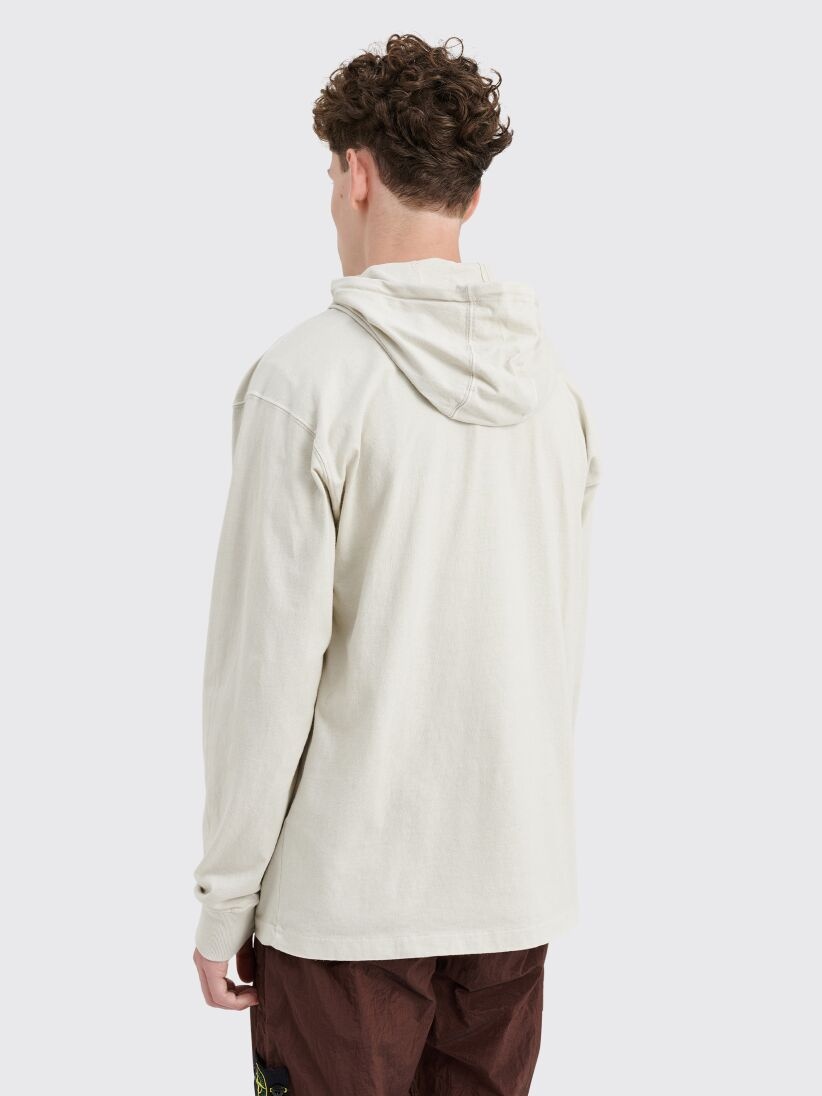 STONE ISLAND HOODED CHEST LOGO T-SHIRT PLASTER - 3