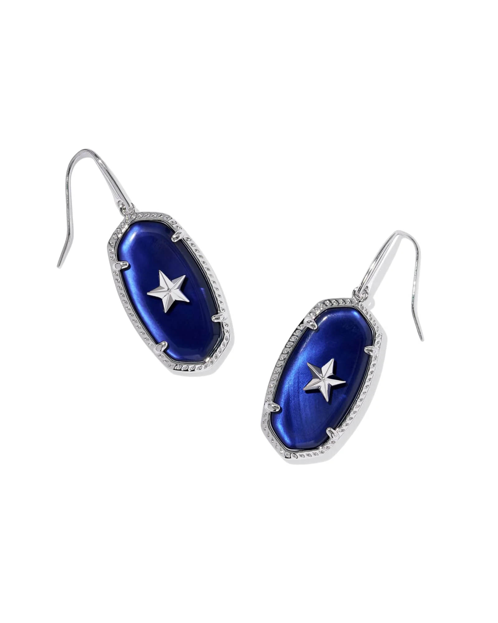 Dani Silver Star Drop Earrings - 1