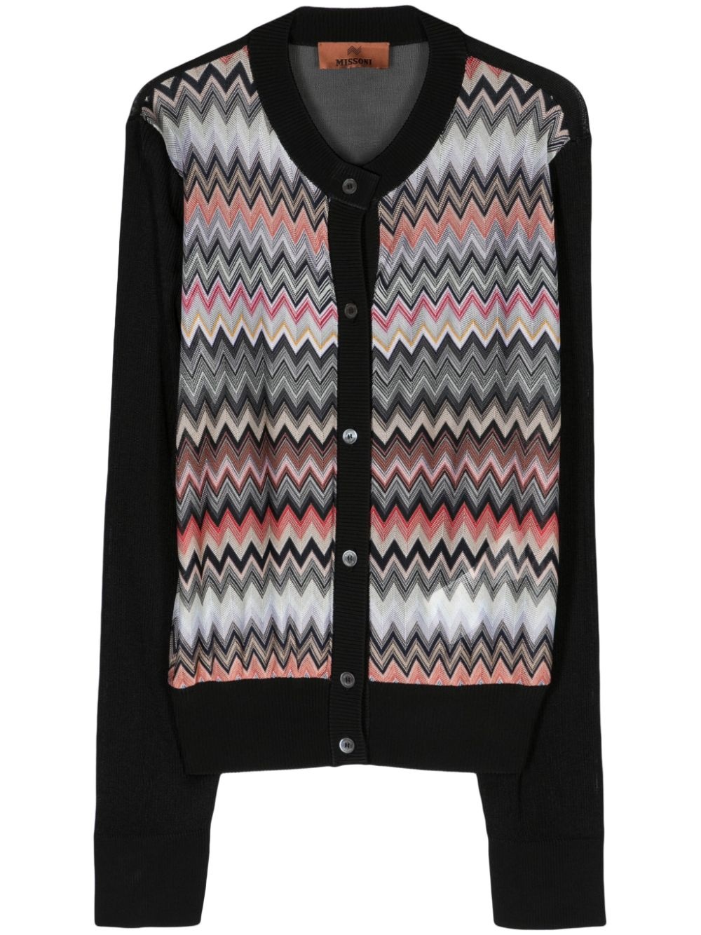 zigzag button-up cardigan - 1