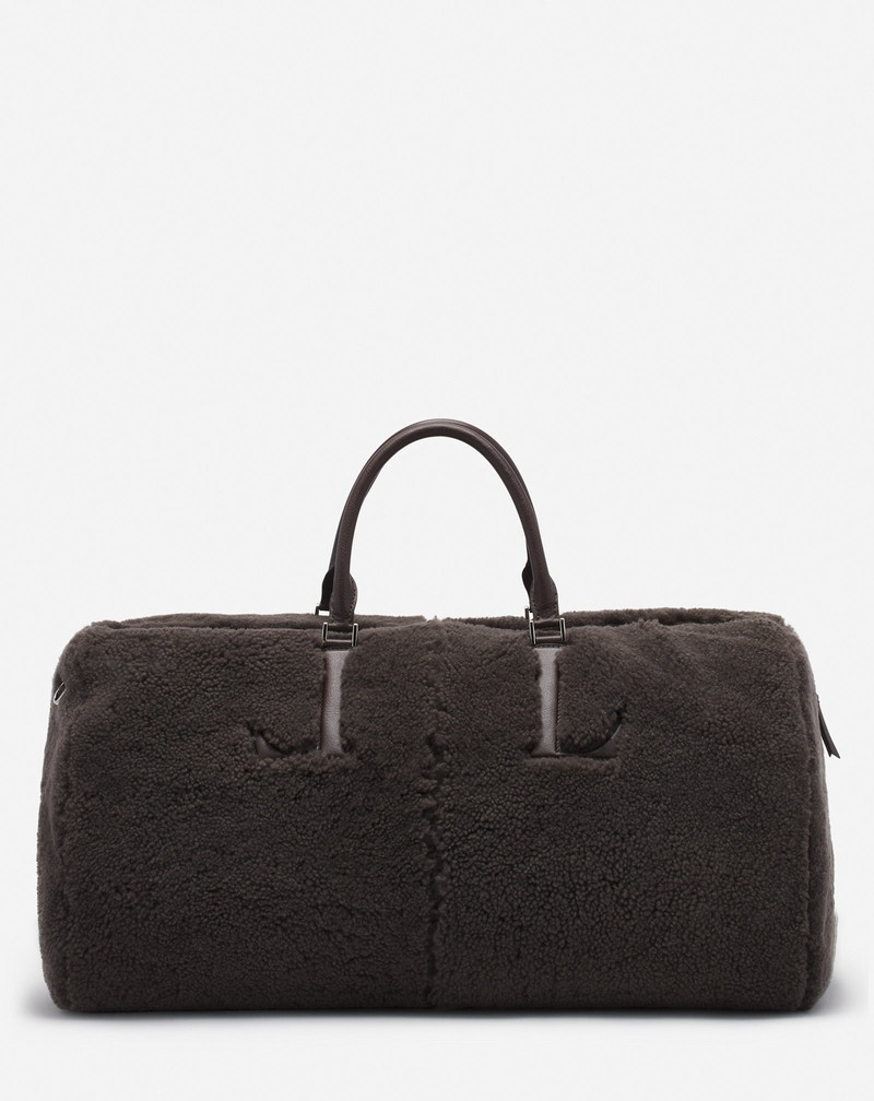 LANVIN X FUTURE SHEARLING TRAVEL BAG 1