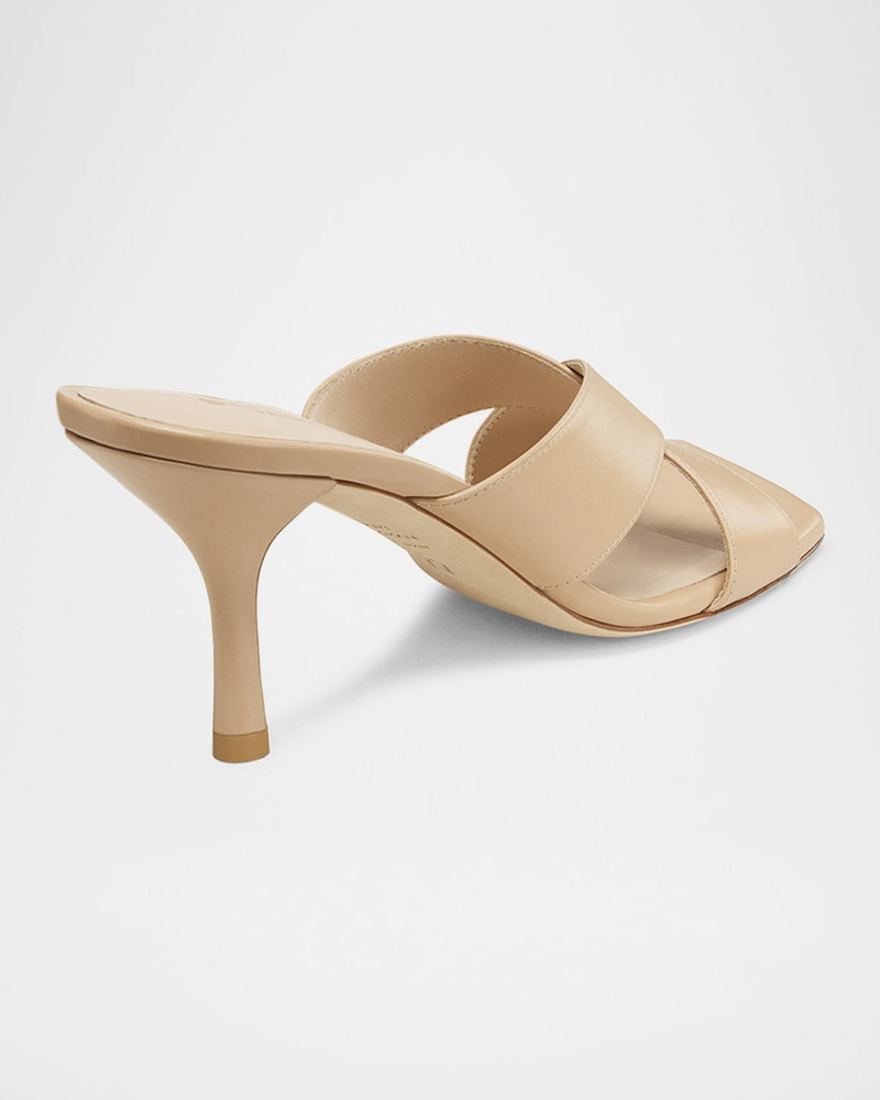 Dayna Leather Crisscross Slide Sandals 3