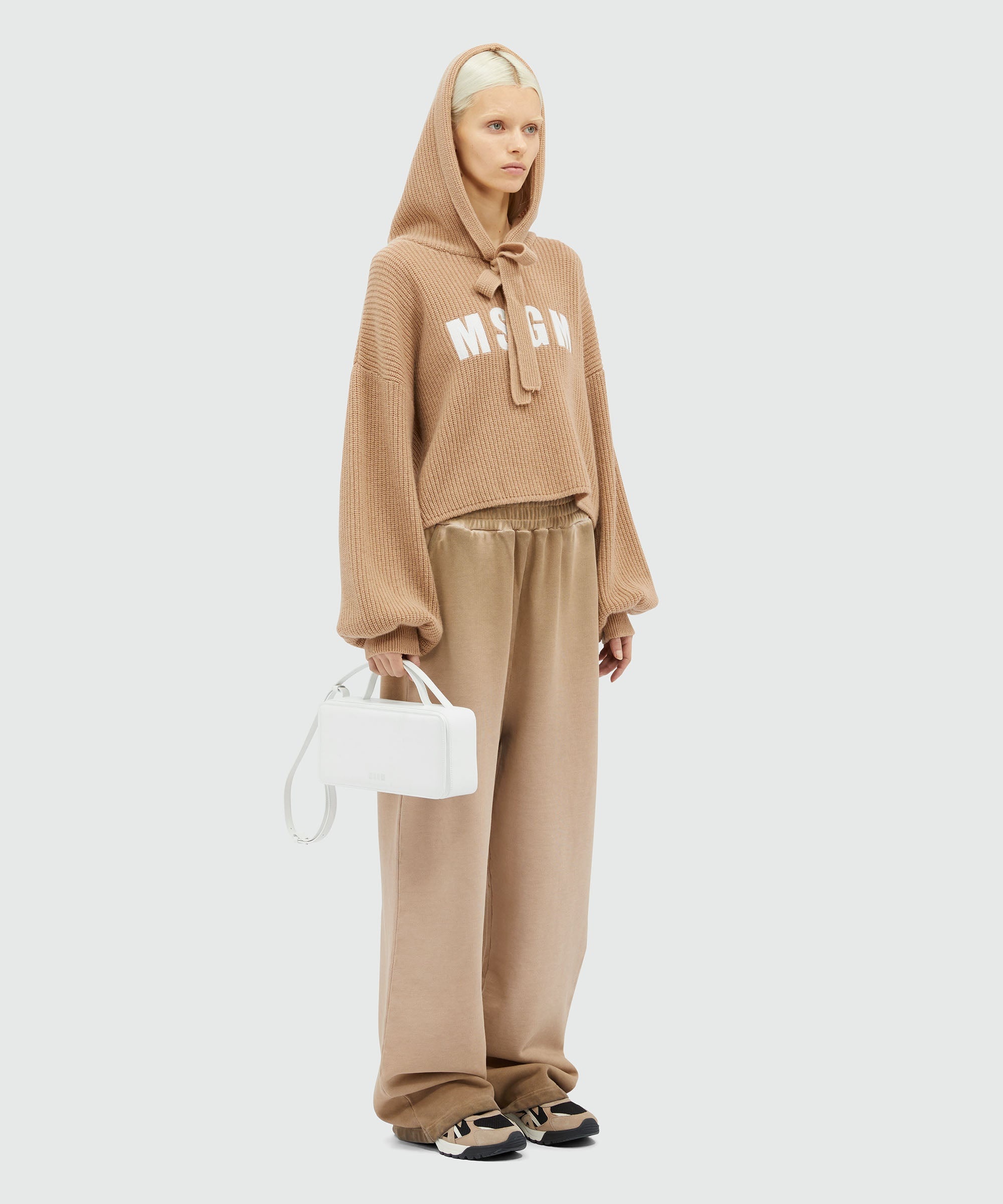 Wool and cashmere biscuit sweater with Impact logo - 4