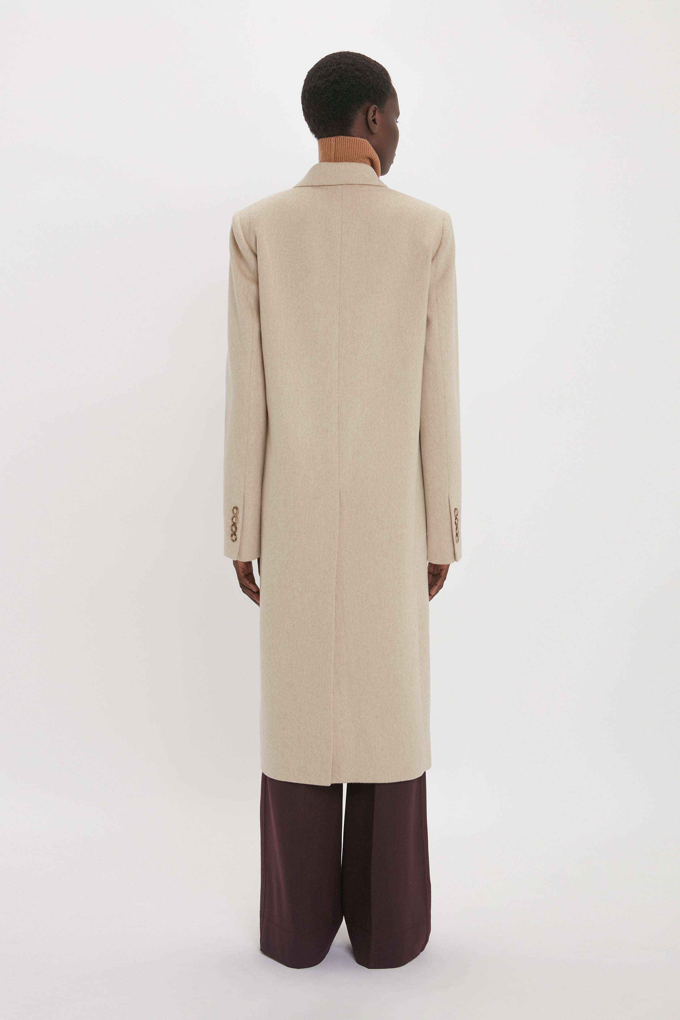 Tailored Slim Coat In Bone - 4