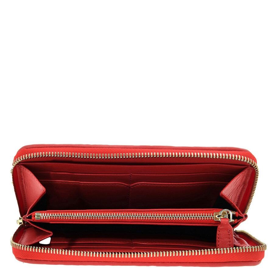 Bvlgari Plisse Monete Leather Zip Around Wallet - 4