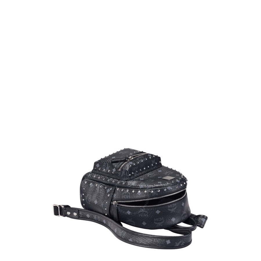 MCM Black Mini Visetos Stark Backpack - 3