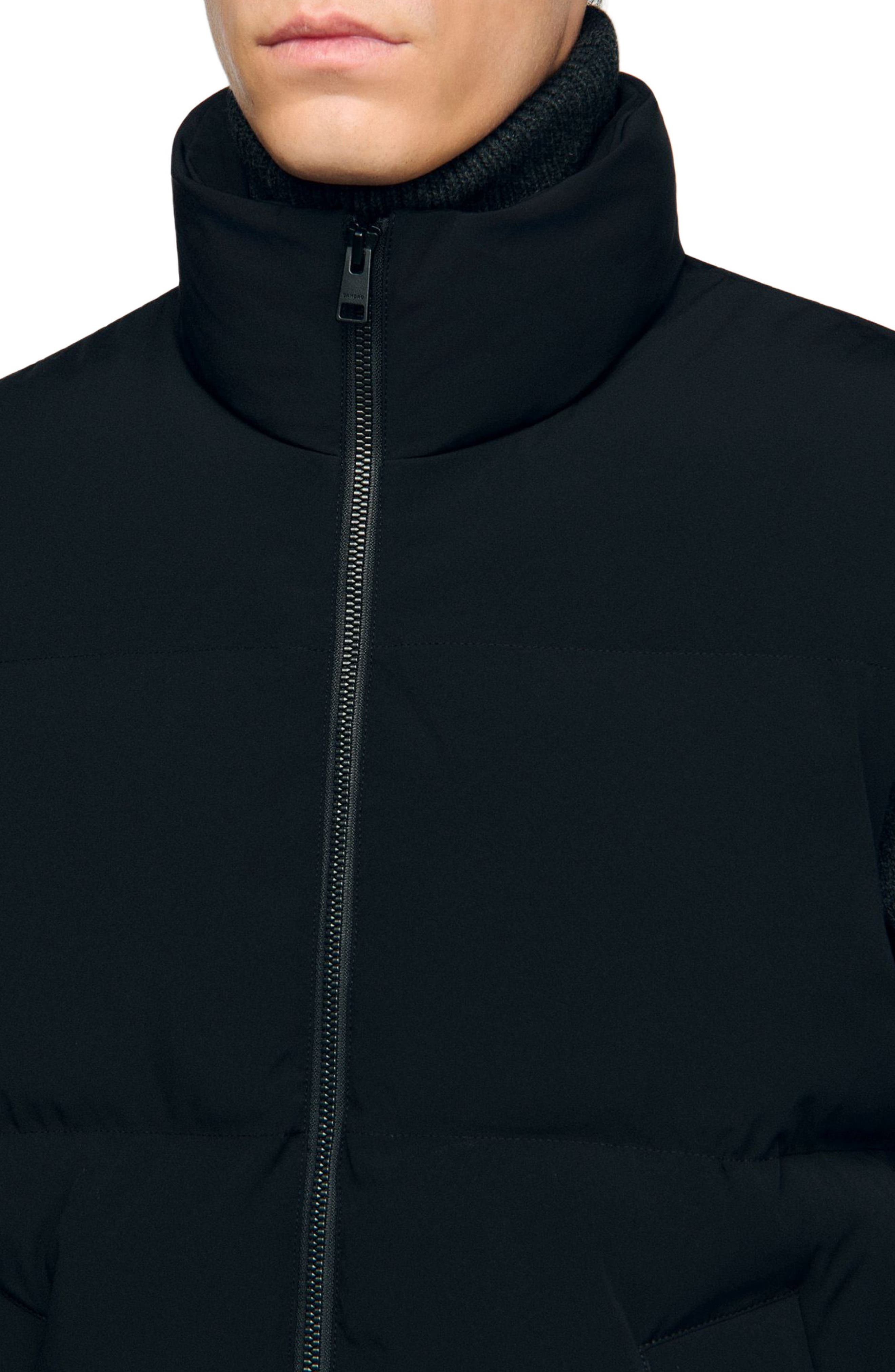 SANDRO Sleeveless technical puffer in Black at Nordstrom - 4