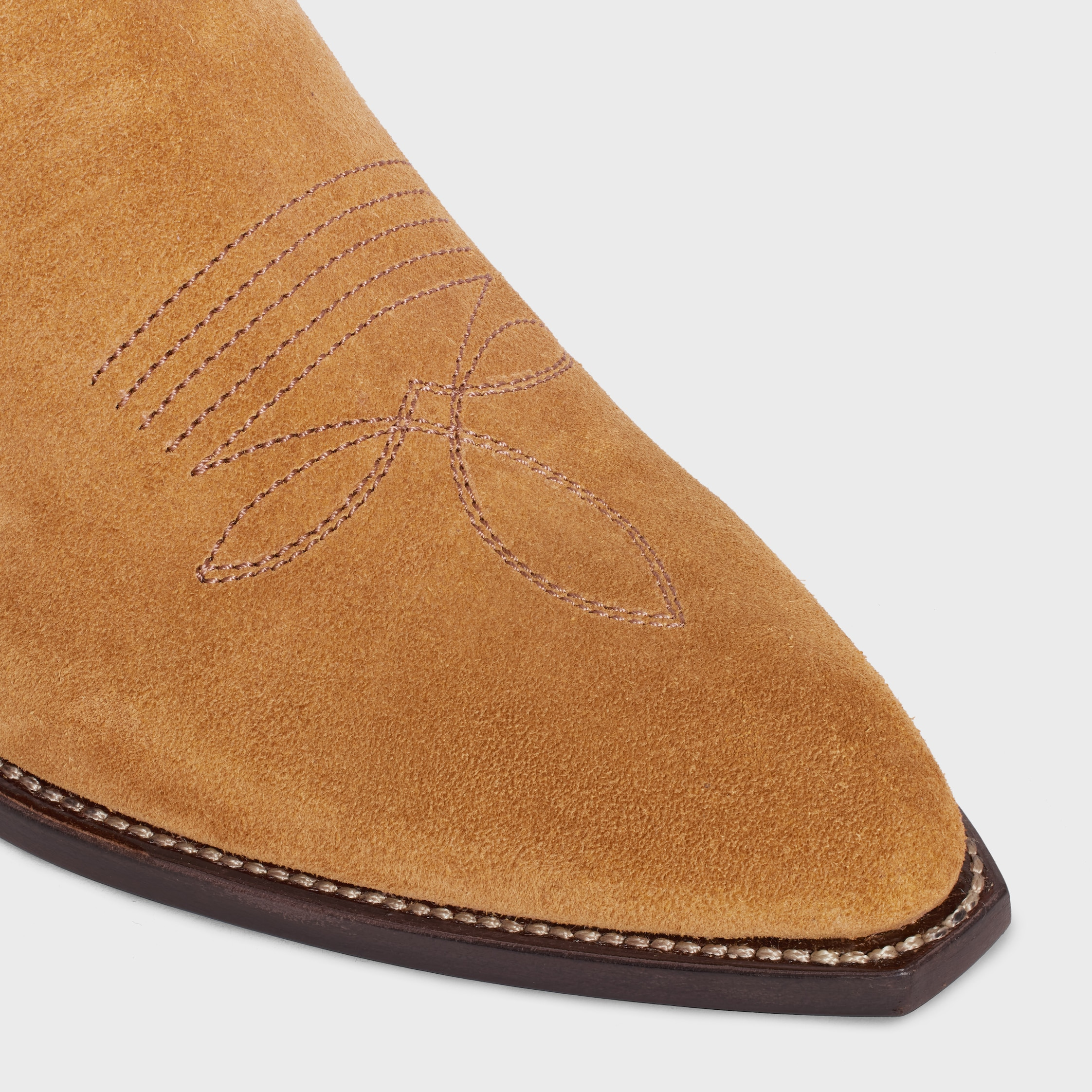 ZIPPED WESTERN BOOTS in Suede Calfskin - 4