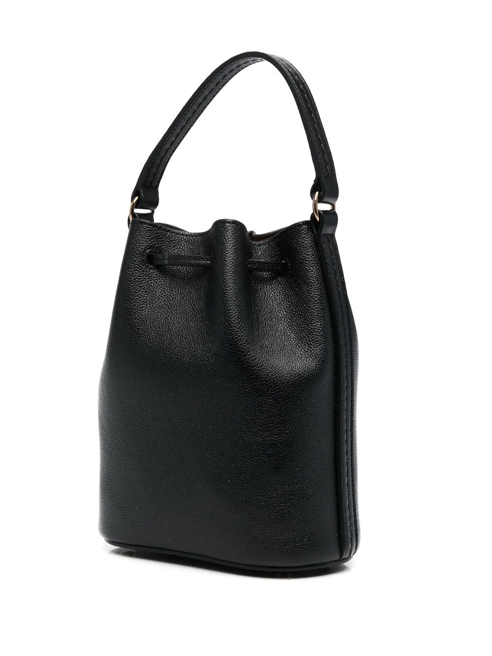 logo-charm leather bucket bag - 3