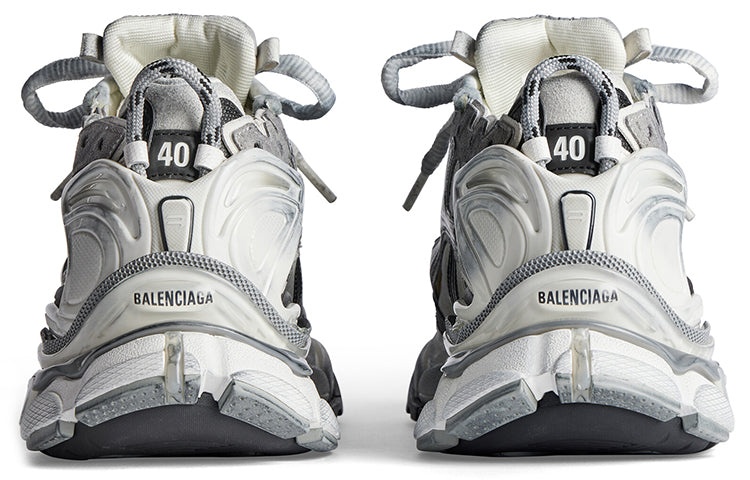 (WMNS) Balenciaga Runner SneakerS 'Grey White and Black Nylon and Suede Like Fabric' 772767W3RNY9012 - 6