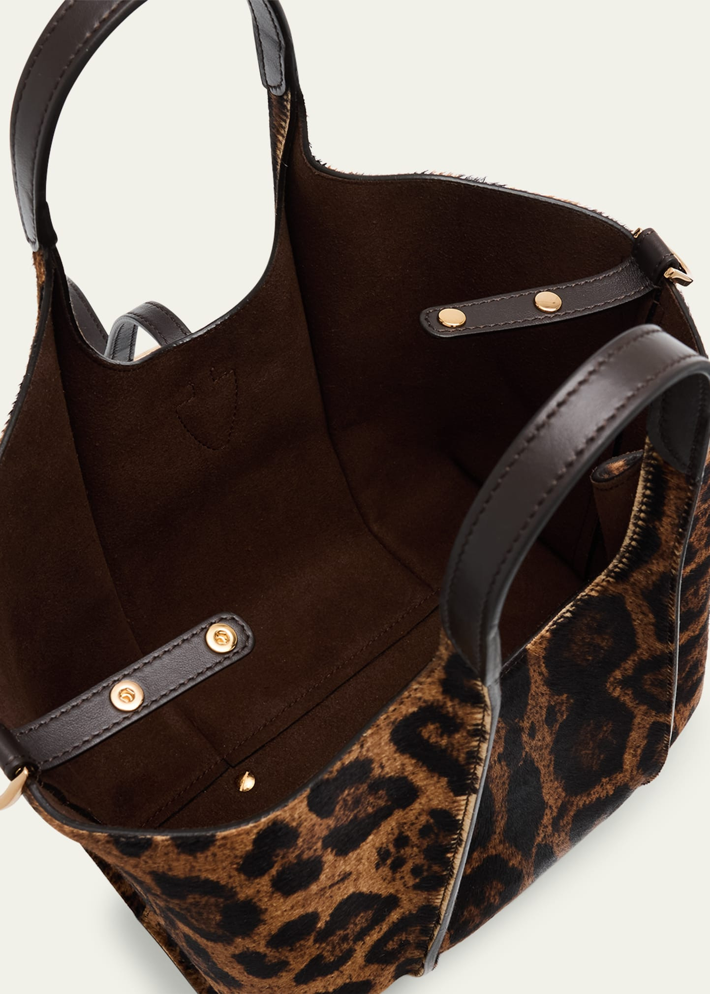 Animal-Print Calf Hair Shopping Tote Bag - 4