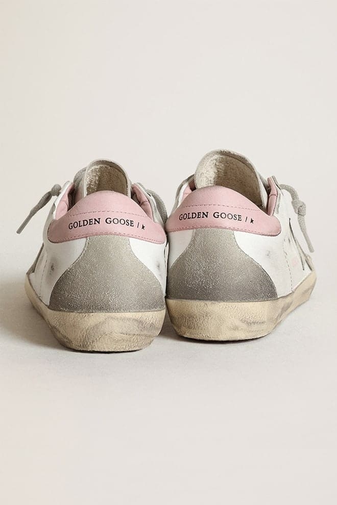 Women's Super-Star with gray suede star and pink leather heel tab - 4