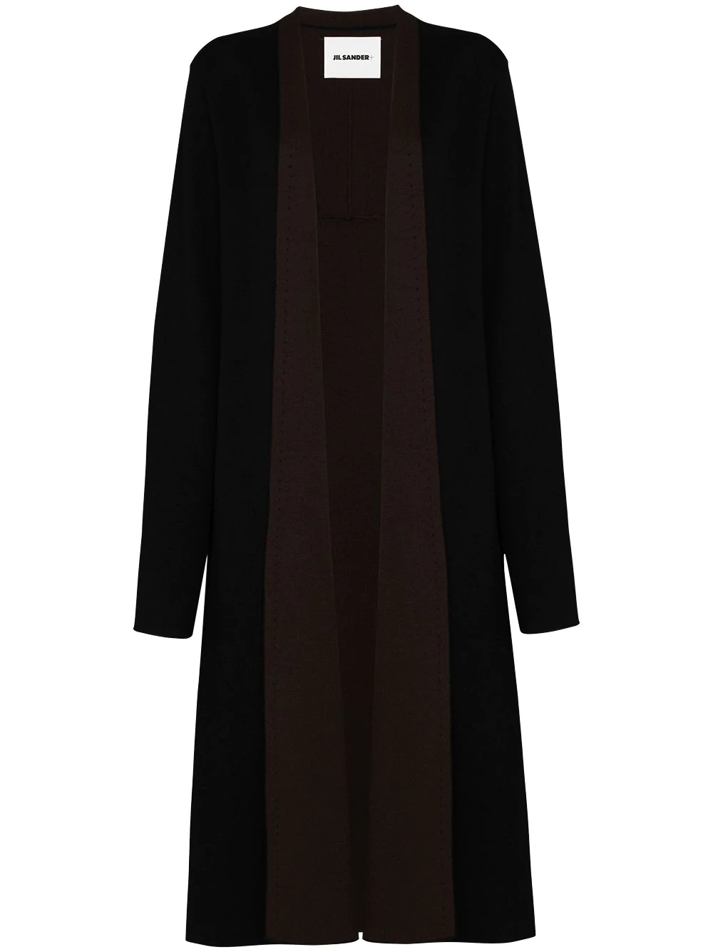 panelled long-line cardigan - 1