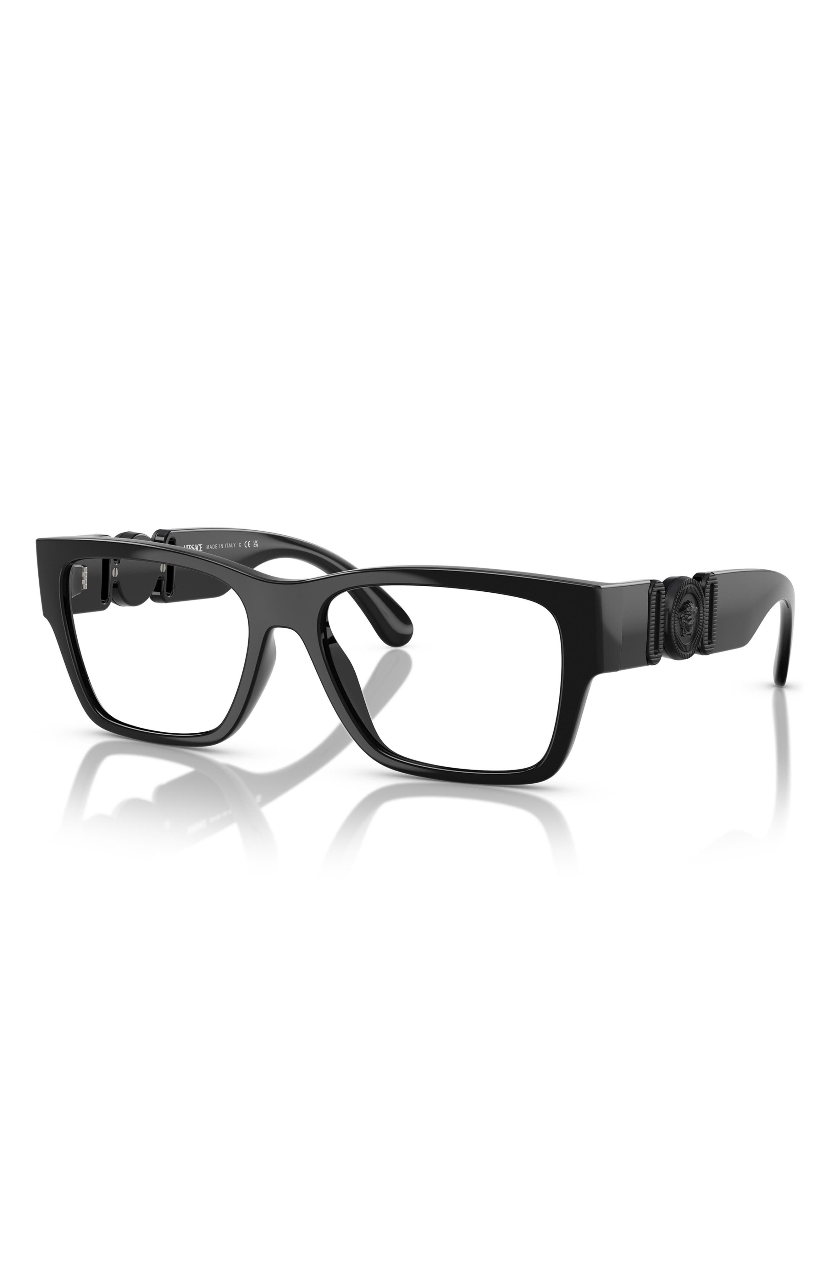 Versace 55mm Pillow Optical Glasses in Black at Nordstrom - 2