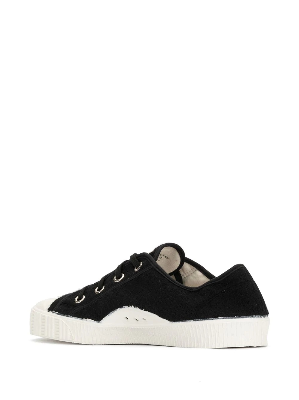 low top contrasting toe sneakers - 3