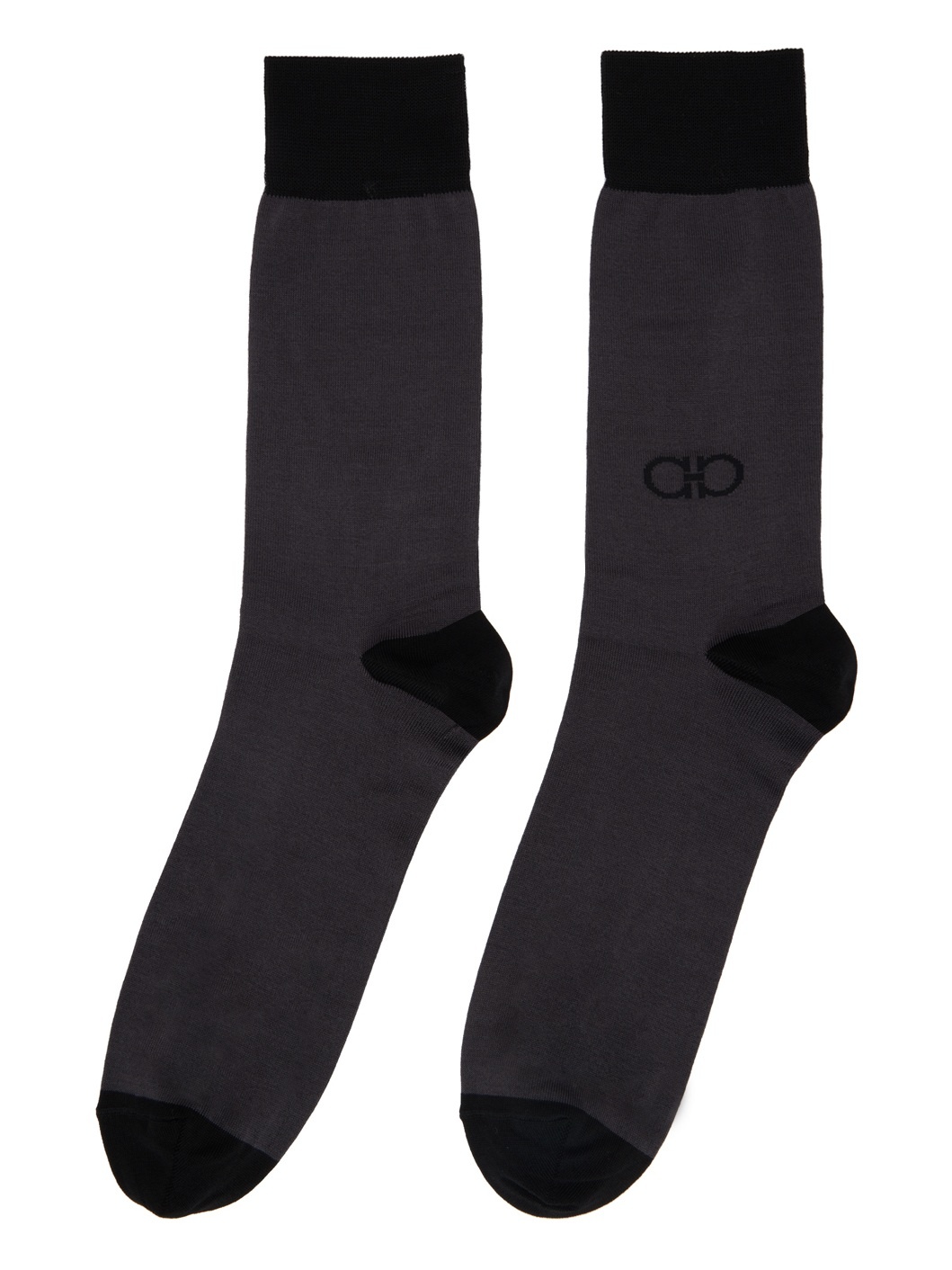 Gray & Black Gancini Socks - 2