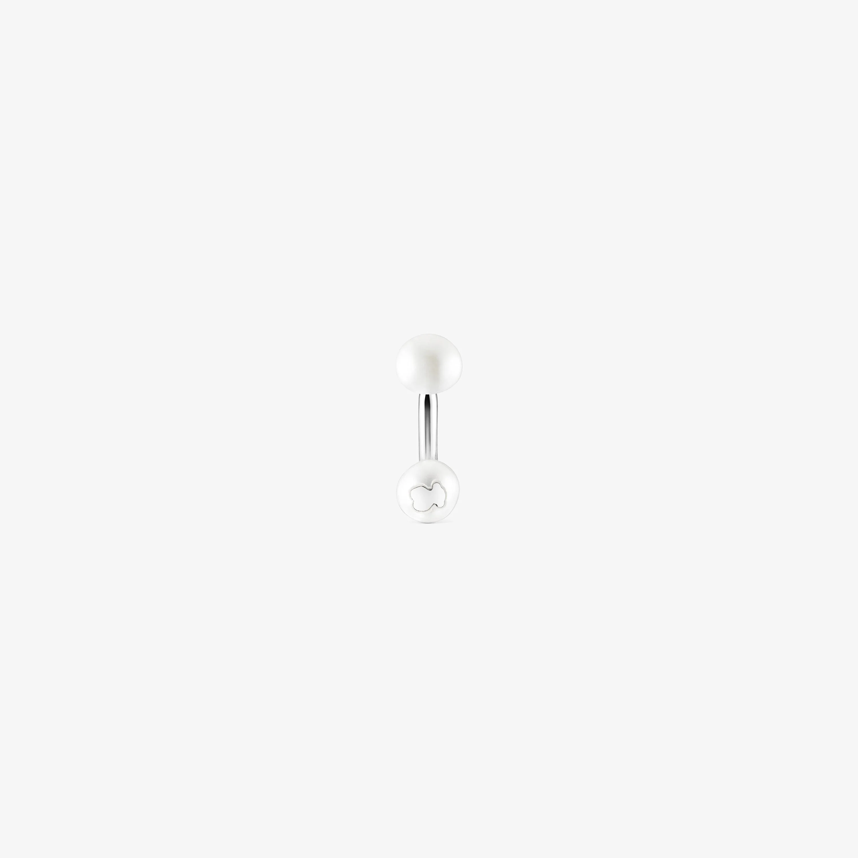 Steel TOUS Pearl ear Piercing with pearls - 1