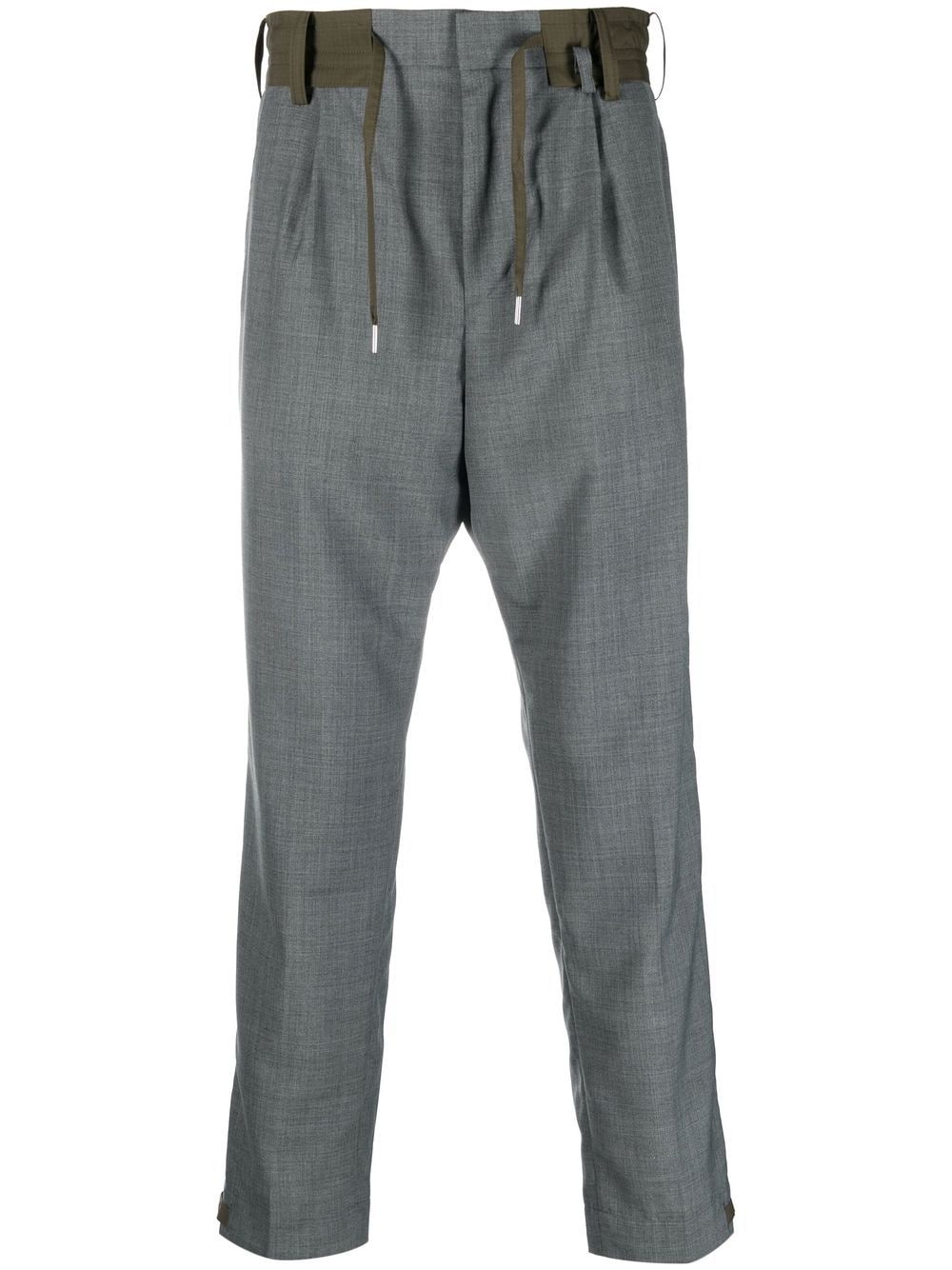 drawstring tailored trousers - 1