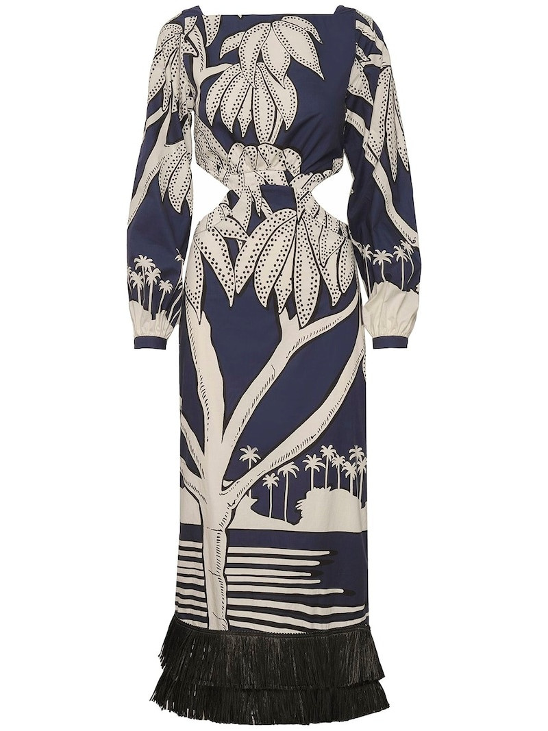 HOLISTIC JUNGLE 인쇄 POPLIN MIDI DRESS 1