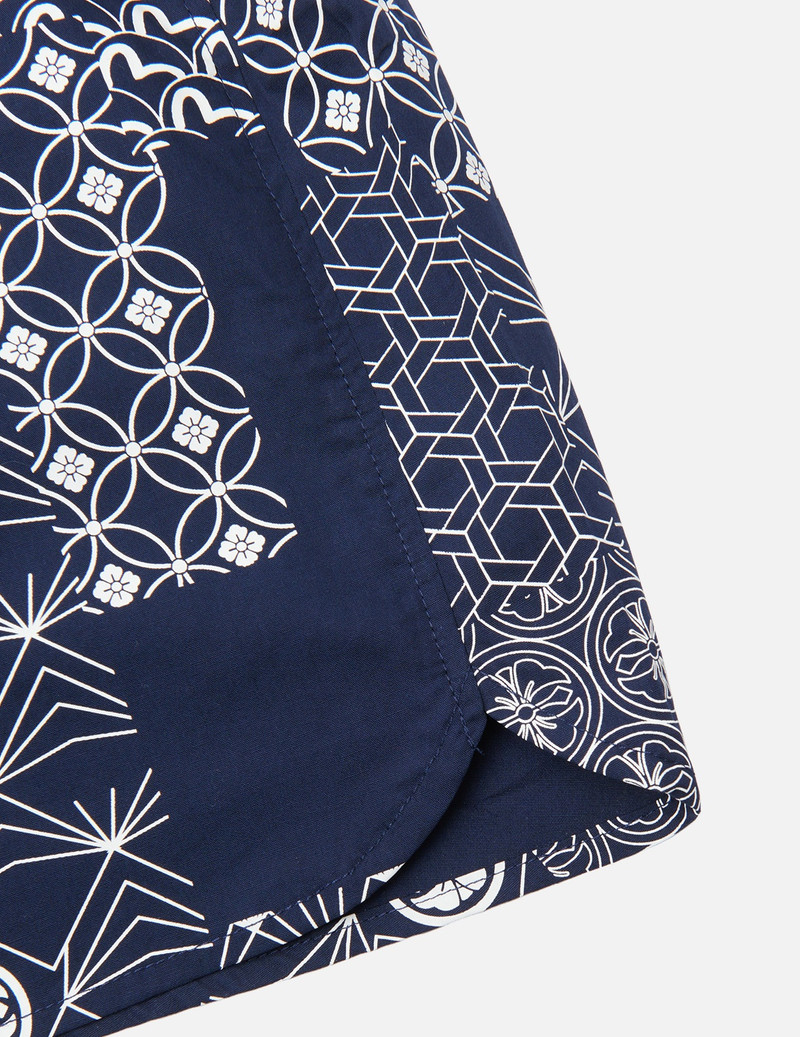 ALLOVER BROCADE AND KAMON COLLAGE PRINT BOXER SHORTS 5