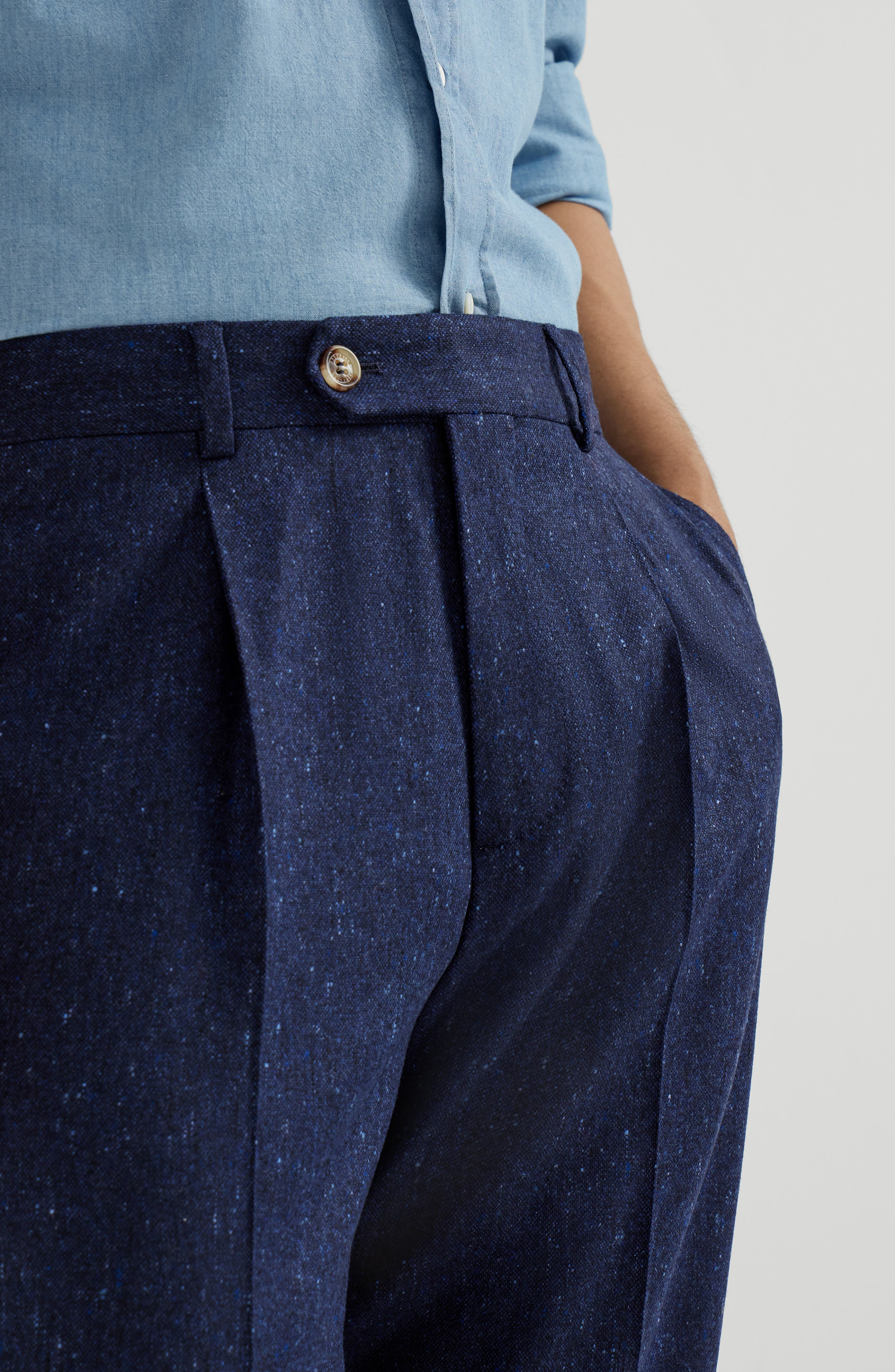 Brunello Cucinelli Sharkskin trousers in Sapphire at Nordstrom - 2