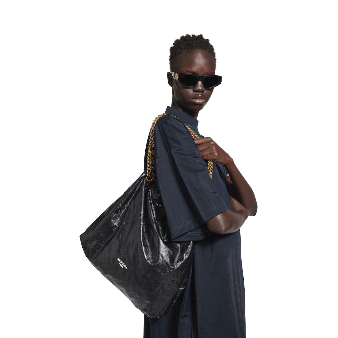 Women's Crush Medium Tote Bag in Black - 9