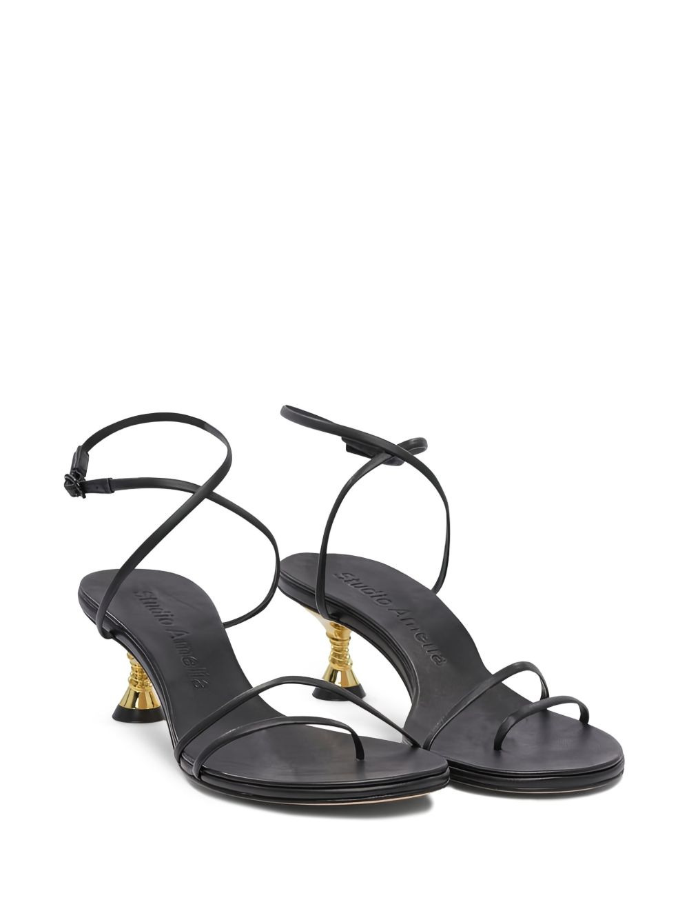 50mm helix-shaped heel sandals - 2