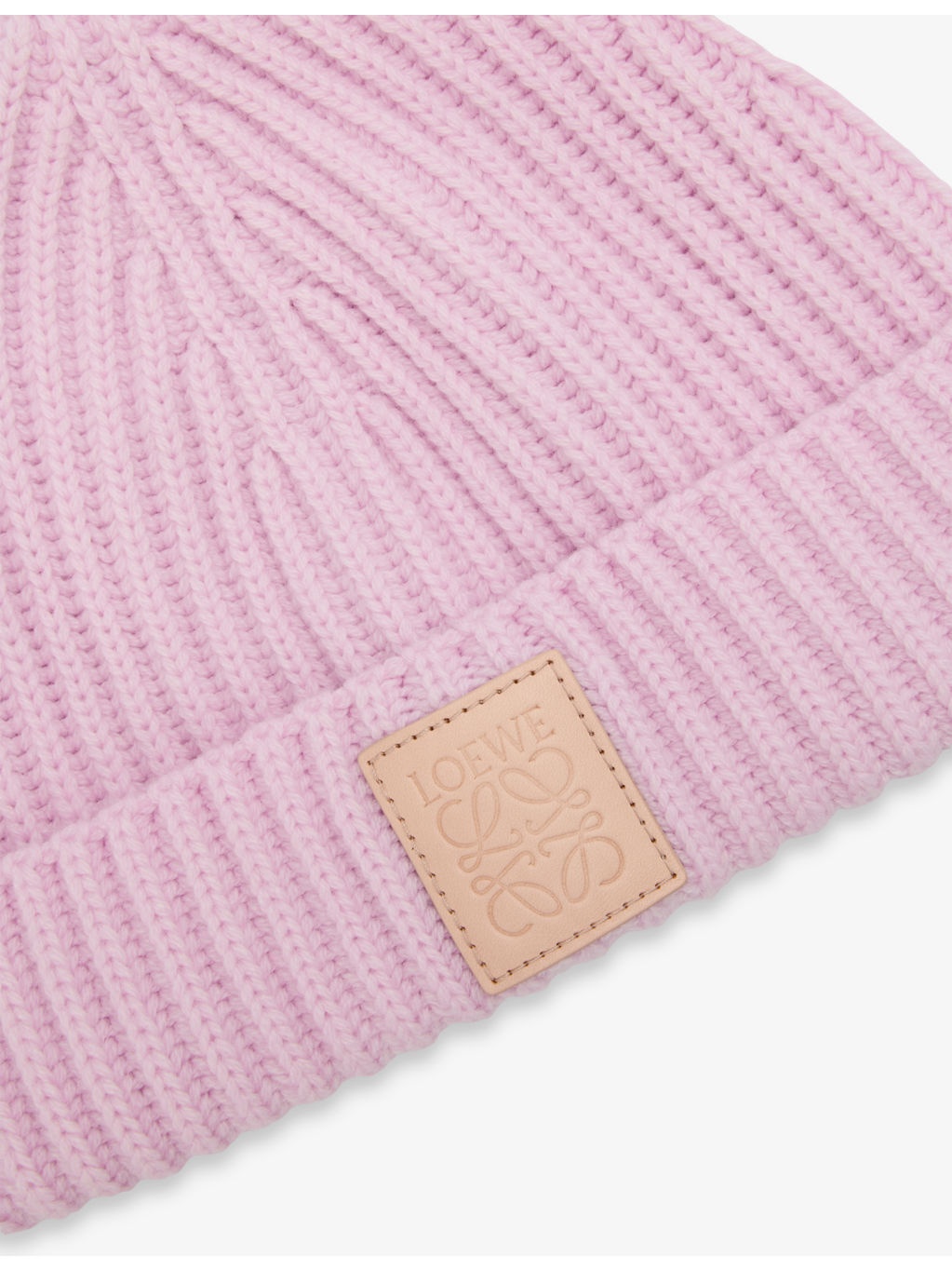 Anagram-Patch Ribbed Cashmere Hat - 2